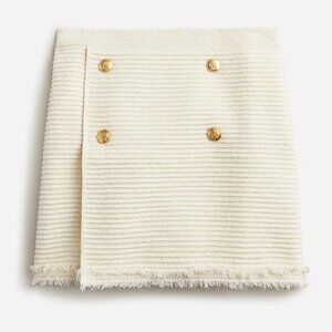NWT J. Crew Faux-wrap sweater-skirt in fine bouclé